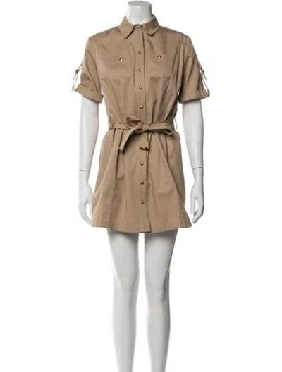 Pre-owned Celine Mini Dress In Neutral