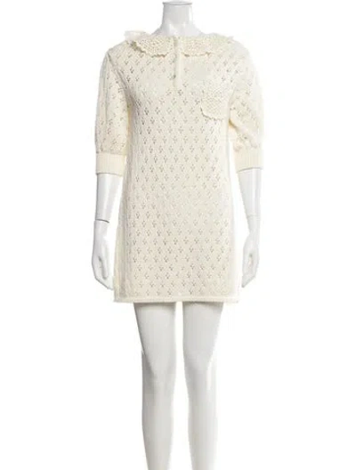 Pre-owned Celine Mini Dress In Neutral