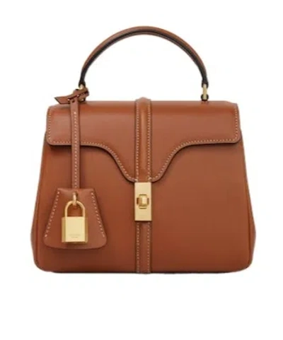 Celine Mini Flap Shoulder Bag In Brown
