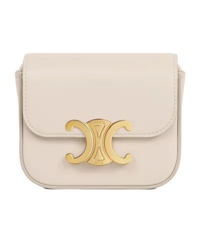 Celine Mini Flip Shoulder Bag In Nude
