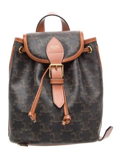 Pre-owned Celine Mini Folco Mini In Brown