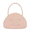 Celine Half Moon Case In Patent Calfskin In Nude