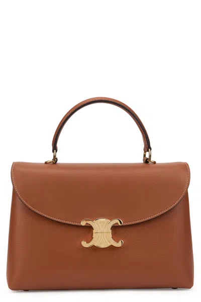 Celine Mini Handmade Nubuck Leather Bag In Brown