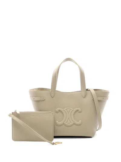 Pre-owned Celine Mini Hippopotamus Anais Triomphe Tote Bag In Neutral