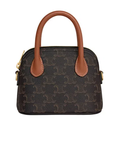 Celine Mini Honorine In Triomphe Canvas And Calfskin In Brown