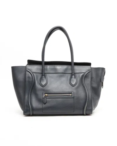 Celine Céline Mini Luggage Bag In Gray