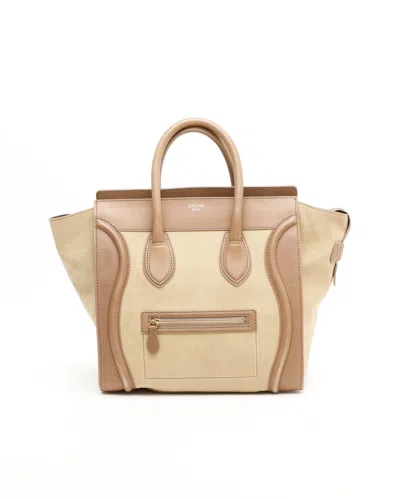 Celine Céline Mini Luggage Bag In Neutral