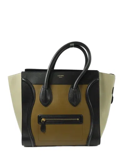 Pre-owned Celine Mini Luggage Leather Tote Bag In Brown