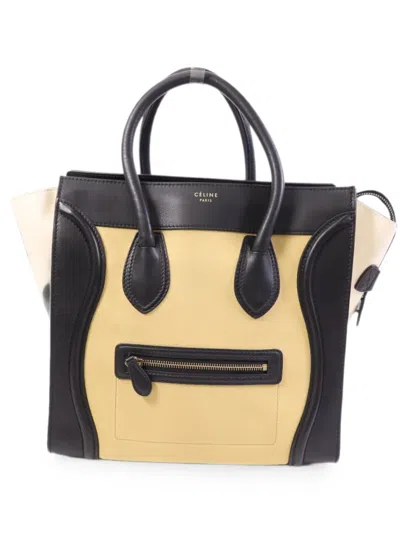Pre-owned Celine Mini Luggage Leather Tote Bag In Neutral
