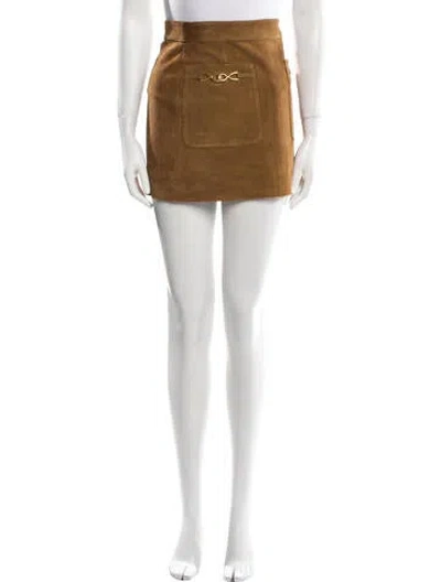 Pre-owned Celine Mini Mini Skirt In Brown