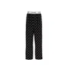 Celine Printed Viscose Casual Pants In Black