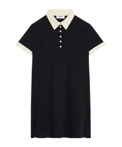 Celine Mini Polo Dress In Black