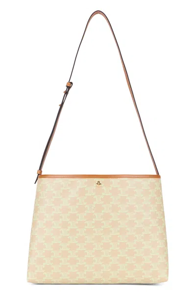 Celine Mini Rectangular Tote Bag With Adjustable Shoulder Strap In Neutral