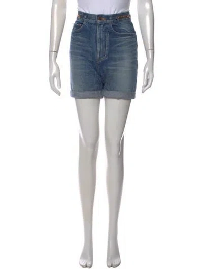Pre-owned Celine Mini Shorts In Blue