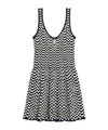 Celine Mini Skater Dress In Crochet Cotton In Black