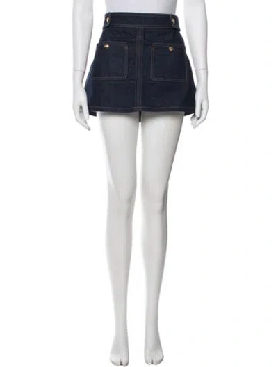 Pre-owned Celine Mini Skirt In Blue