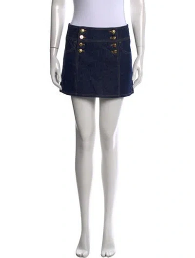 Pre-owned Celine Mini Skirt In Blue