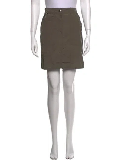 Pre-owned Celine Mini Skirt In Green