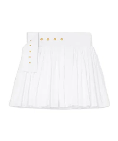 Celine Mini Skirt In Cotton Poplin In Multi