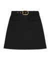 Celine Mini Skirt In Mohair Wool In Black