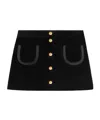 Celine Women Suede Mini Skirt In Black