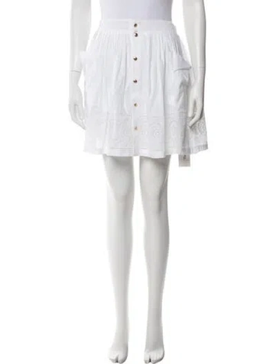 Pre-owned Celine Mini Skirt W/ Tags In White