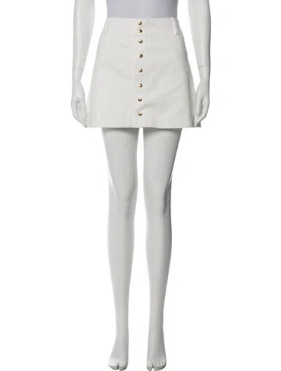 Pre-owned Celine Mini Skirt In White