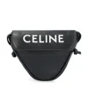 Celine Mini Smooth Cow Leather Triangular Handbag In Black