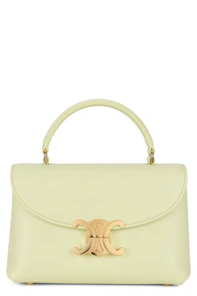 Celine Mini Structured Shoulder Handbag In Yellow