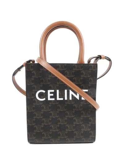 Pre-owned Celine Mini Vertical Cabas Tote Bag In Brown