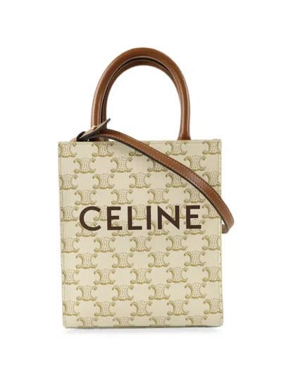 Pre-owned Celine Mini Vertical Cabas Tote Bag In Neutral