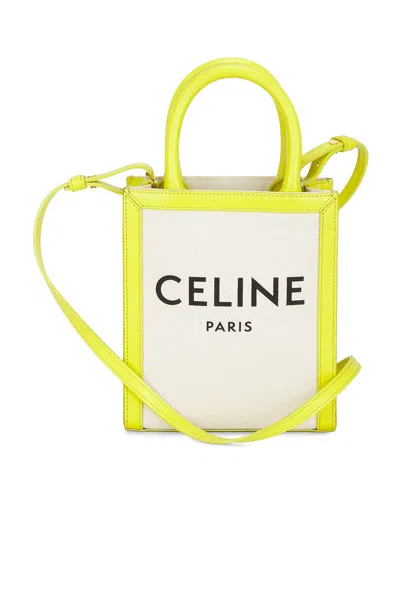Pre-owned Celine Mini Vertical Cabas Tote Bag In Yellow