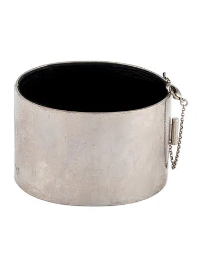 Pre-owned Celine Minimal Manchette Cuff Bracelet, 6.75" In Multicolor