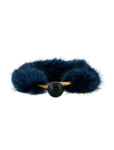 Pre-owned Celine Mink Hook Bracelet, 6.25" In Multi