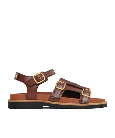 Celine Mino Sandal In Calfskin In Multi