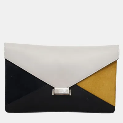 Pre-owned Celine Mix Materials Envelope Clutch In Multi