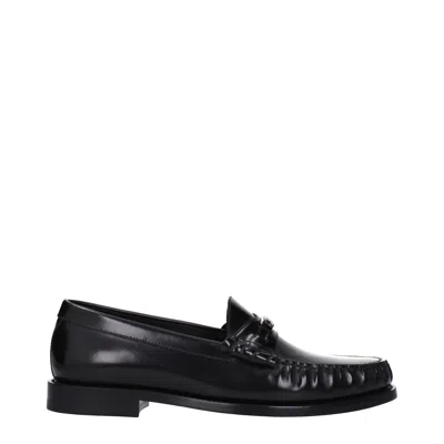 CELINE CELINE MOCASSINI TRIOMPHE UOMO PELLE NERO/ARGENTO