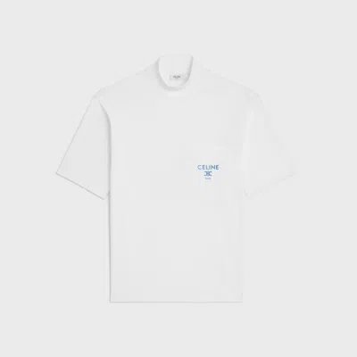 Celine Moch Neck T-shirt In White