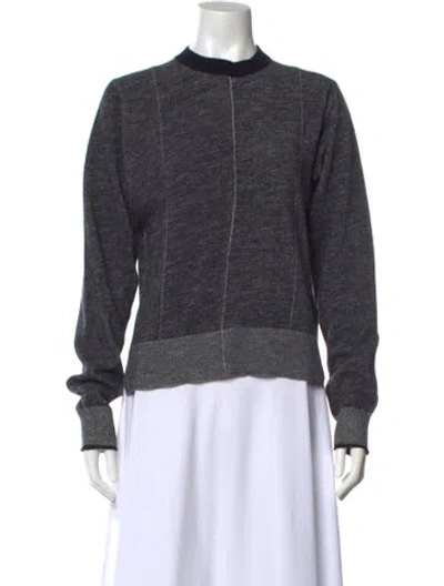 Pre-owned Celine Mock Neck Long Sleeve Sweatshirt In Gray