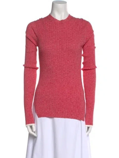 Pre-owned Celine Mock Neck Long Sleeve Sweatshirt W/ Tags In Red