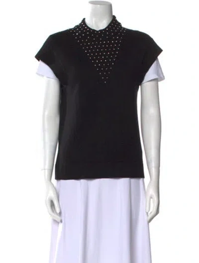 Pre-owned Celine Mock Neck Sweater In Black