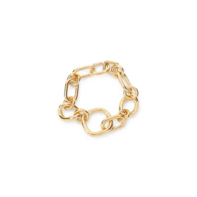 Celine Charms Modern Thin Gourmette In Brass With Gold Finish