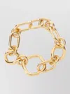 Celine Gold Brass Modern Thin Gourmette Bracelet