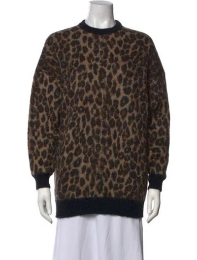 Pre-owned Celine Mohair Animal Print Sweater In Neutrals