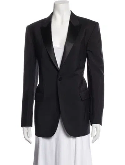 Pre-owned Celine Mohair Blazer In Black