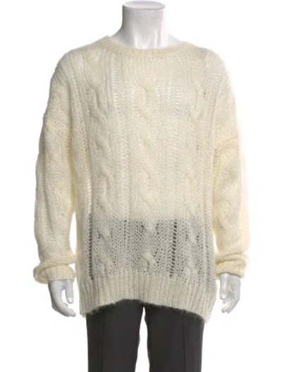 Pre-owned Celine Mohair Crew Neck Pullover In Neutral