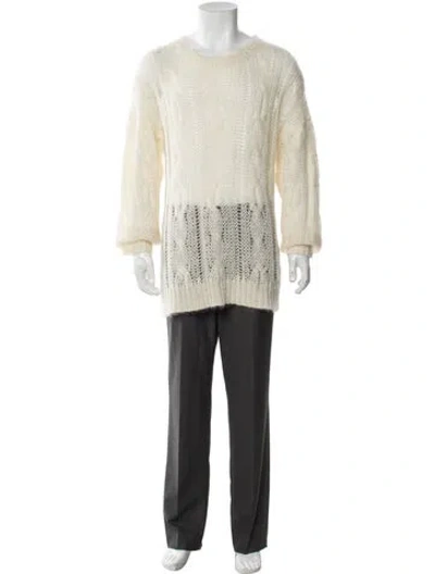 Pre-owned Celine Mohair Crew Neck Pullover In Neutral