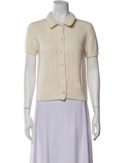 Pre-owned Celine Mohair Crew Neck Sweater In Neutral