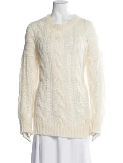 Pre-owned Celine Mohair Crew Neck Sweater In Neutrals