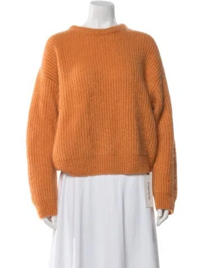 Pre-owned Celine Mohair Crew Neck Sweater In Orange